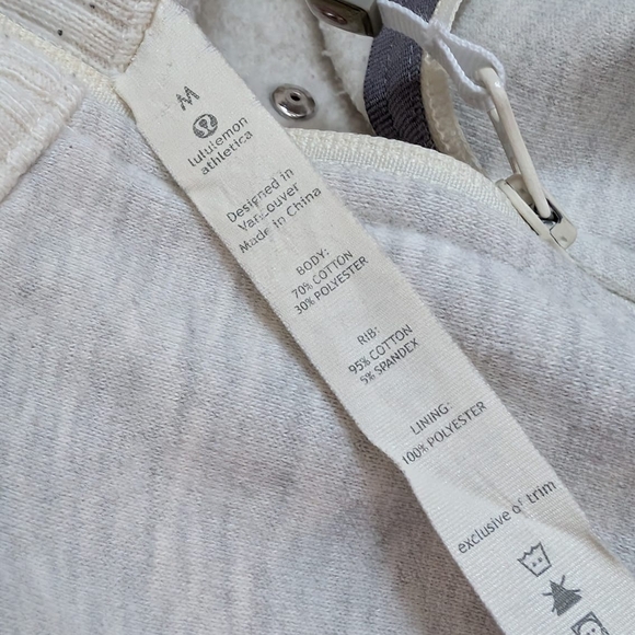 lululemon | Vintage Zip-up Sweatshirt | Light Grey | M - Picture 4 of 4